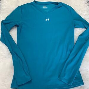 Under Armors Turquoise Compression top